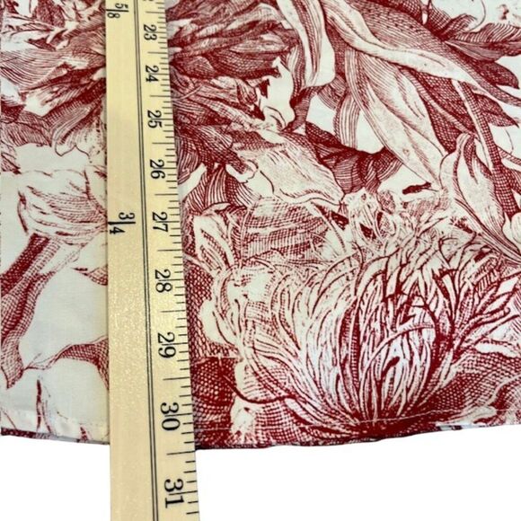 Petersyn Lilah Dress in Perth Long Puff Sleeve Zip Back Mini Red White Size XS - Picture 13 of 15